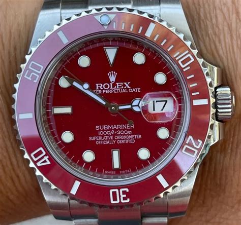 rolex submariner ghiera rossa|rolex submariner red triangle.